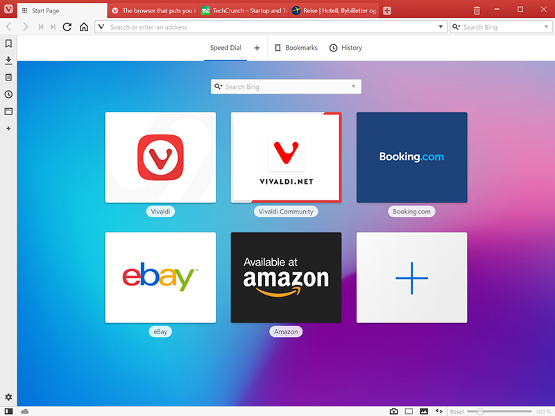 The Vivaldi browser does not track you and lets you be in control of how your browser looks, feels and works. It adapts to your style with features you need and has values that you can stand by.
