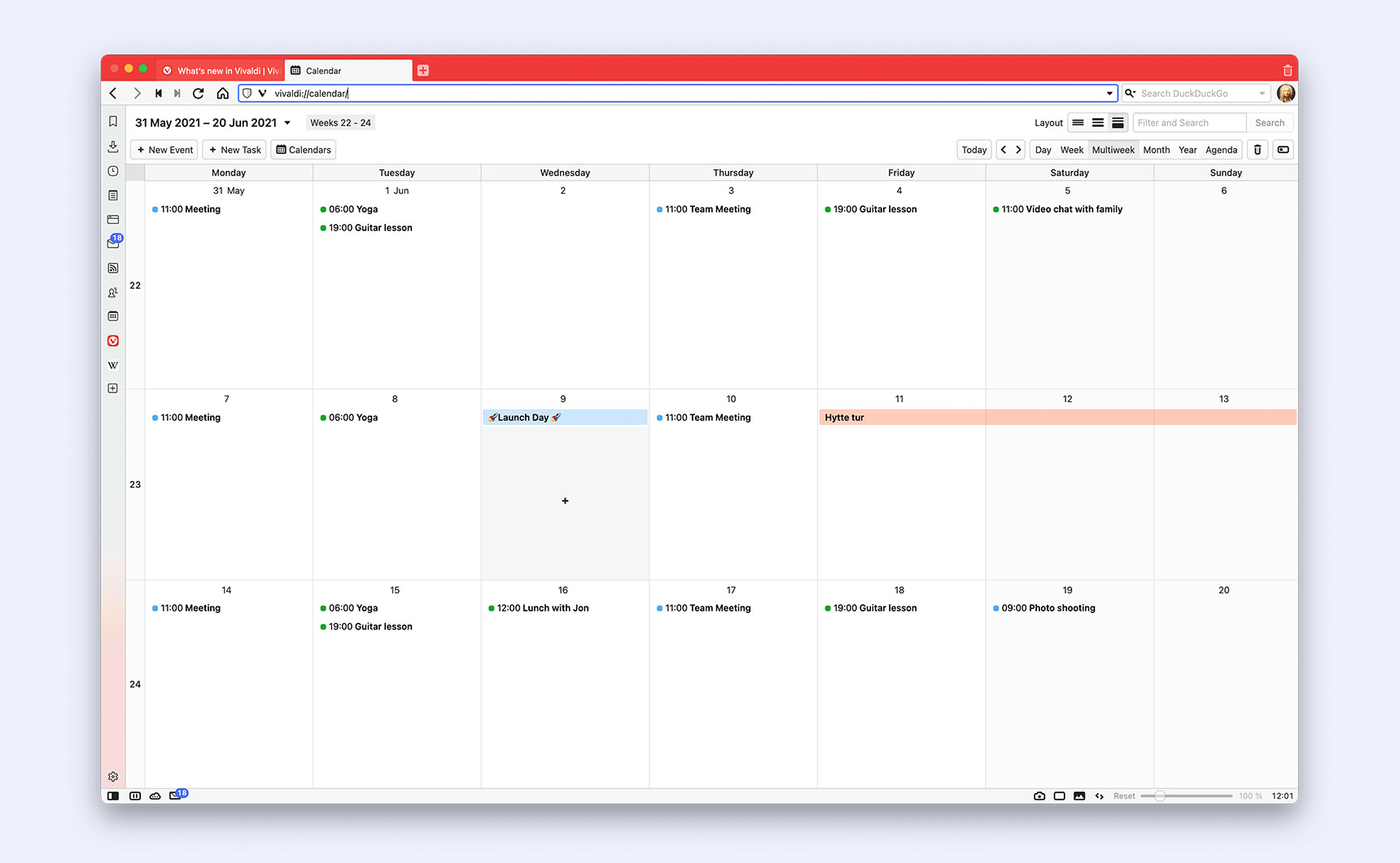 Calendar Manage private and shared calendars Vivaldi