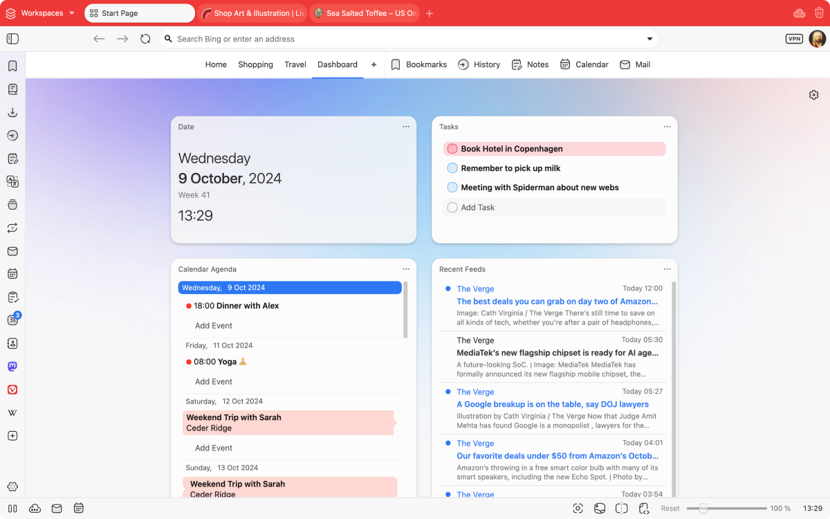 Vivaldi Browser on Desktop | Available on Windows, macOS, and Linux