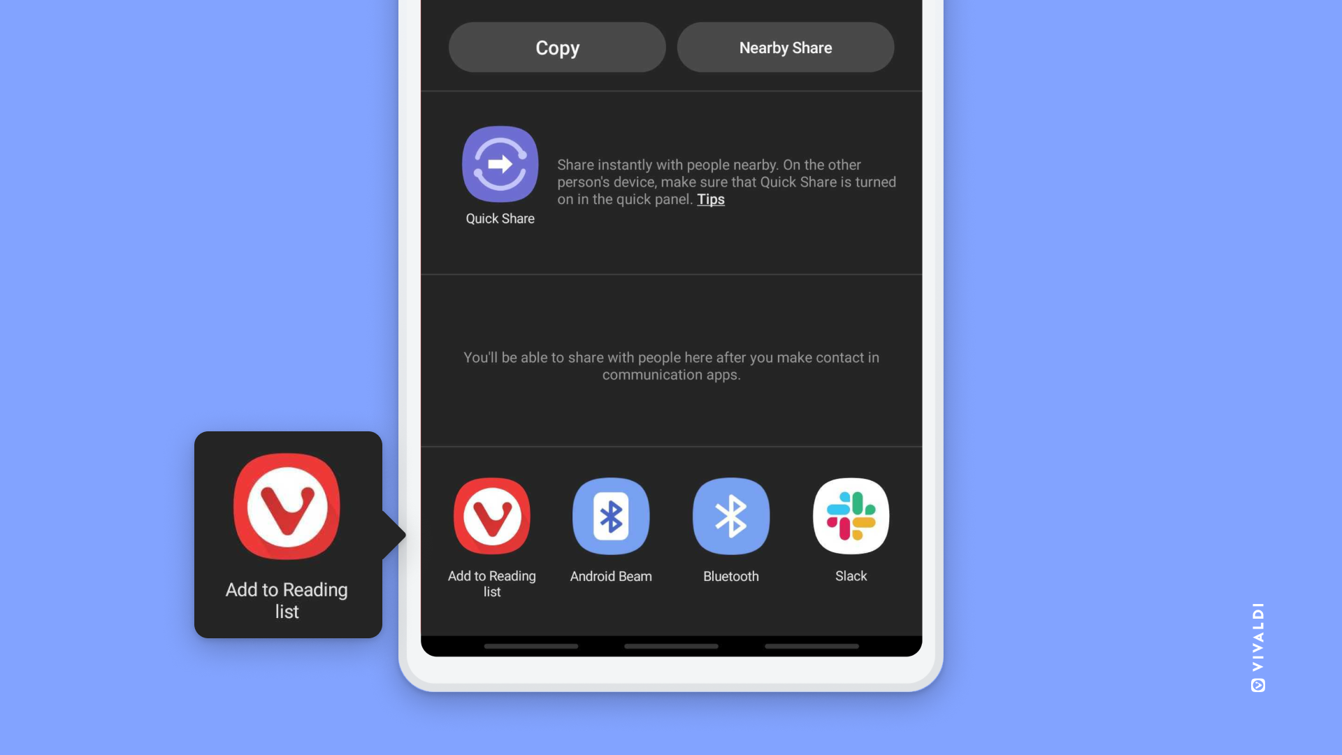 Vivaldi для Android: Наполняйте список чтения из других приложений |  Браузер Vivaldi