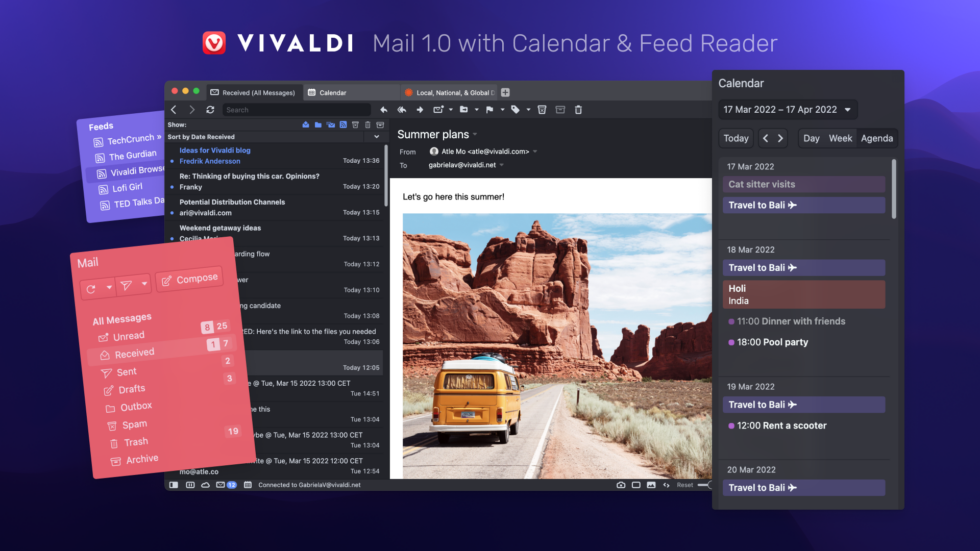 Vivaldi ha adesso un client Mail integrato
