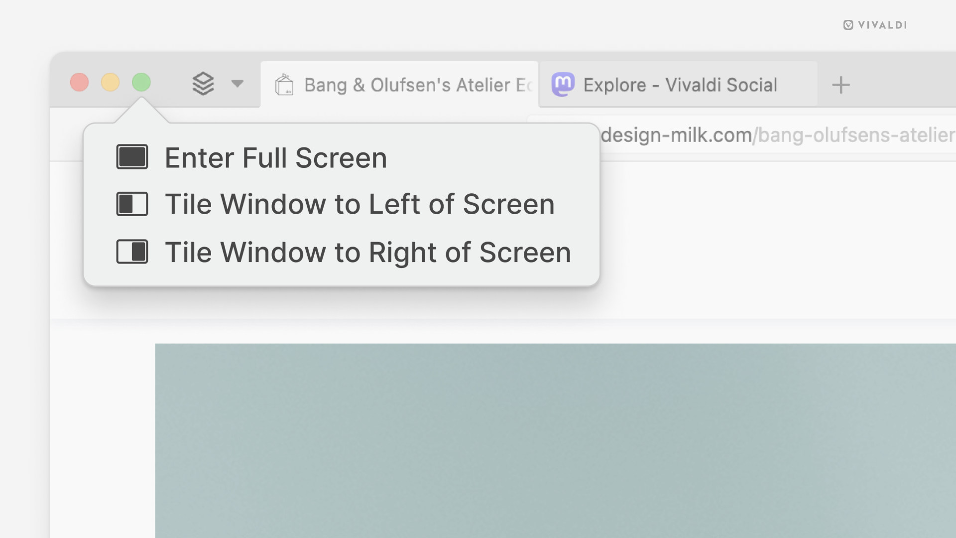 Windows Spilt screen view on Mac using Vivaldi browser