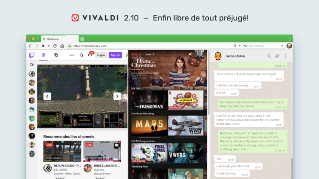 Image montrant Vivaldi 2.10 enfin libre de tout préjugé !