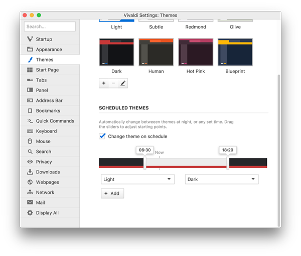 Theme scheduling setting 1