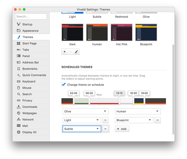 Theme scheduling setting 2