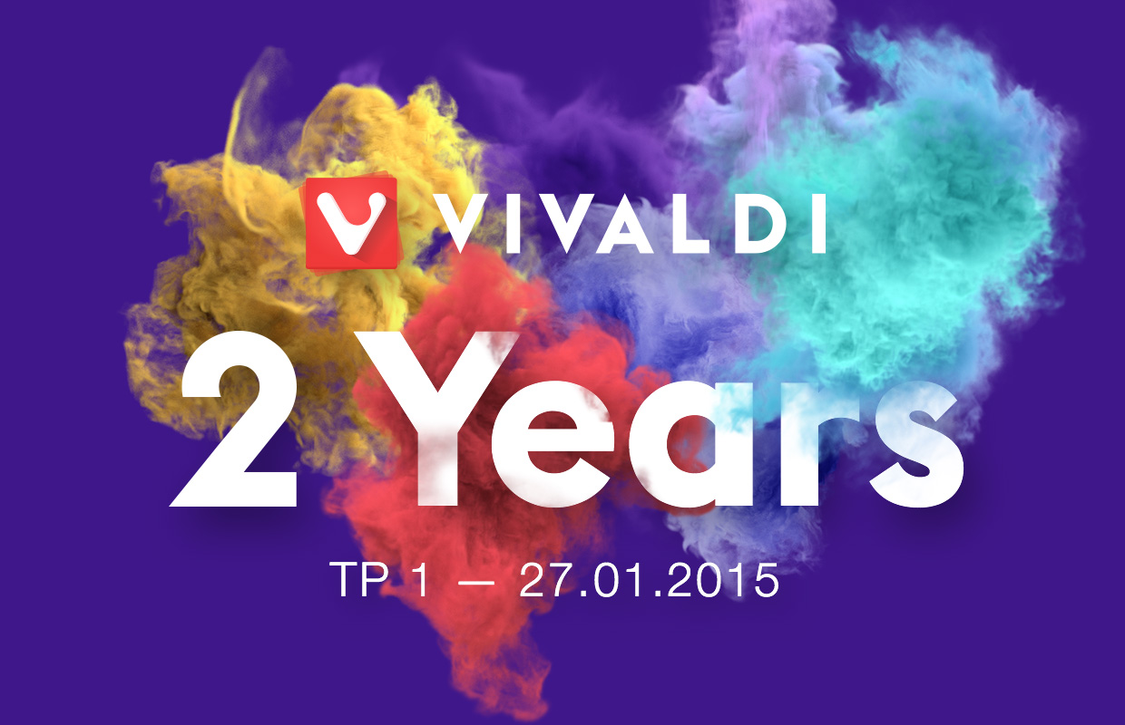 Vivaldi Browser celebrates 2-year anniversary banner