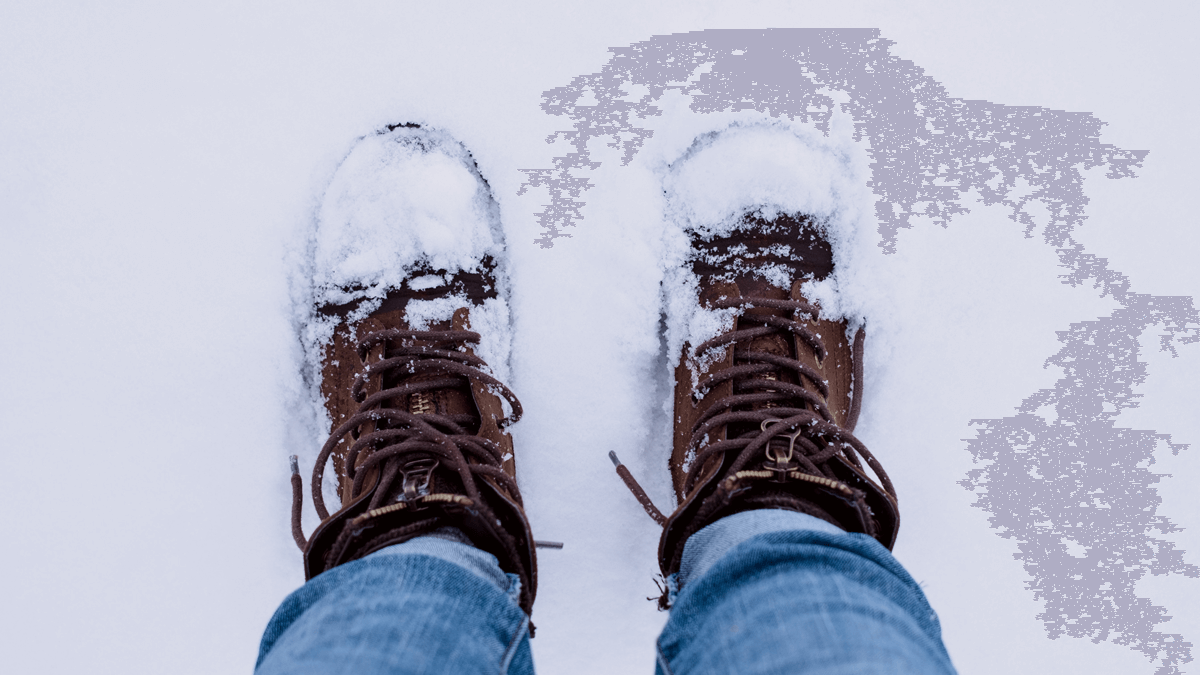 Snowy boots