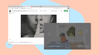 Pop-out video mute/unmute button in Vivaldi browser.