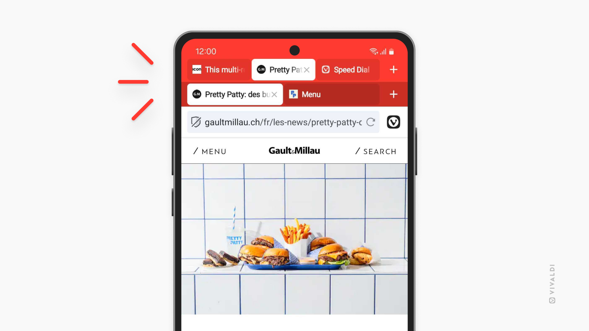 Android 版 Vivaldi が新しいタブデザインを披露している。