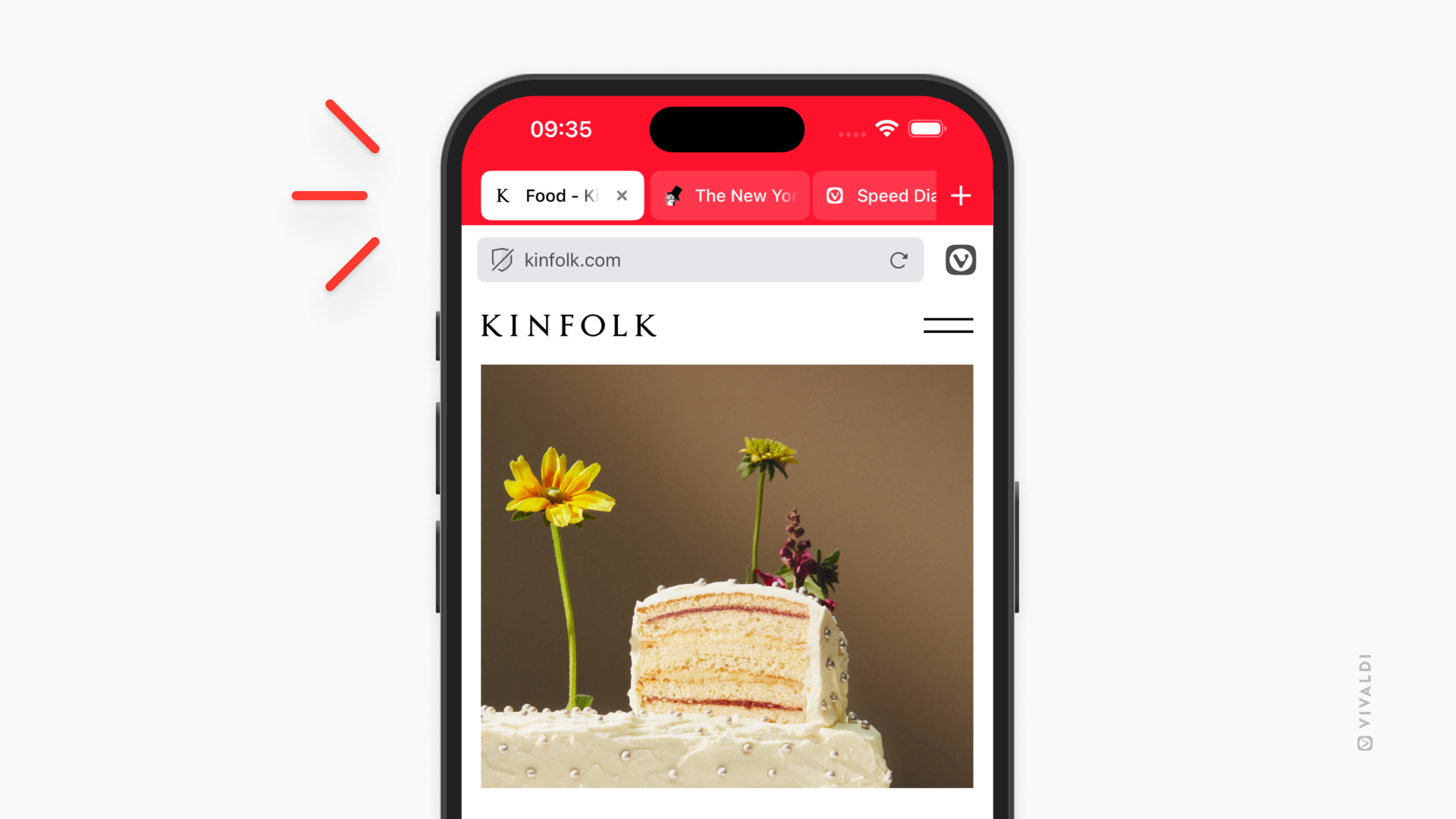 iOS 版 Vivaldi が新しいタブデザインを披露している。