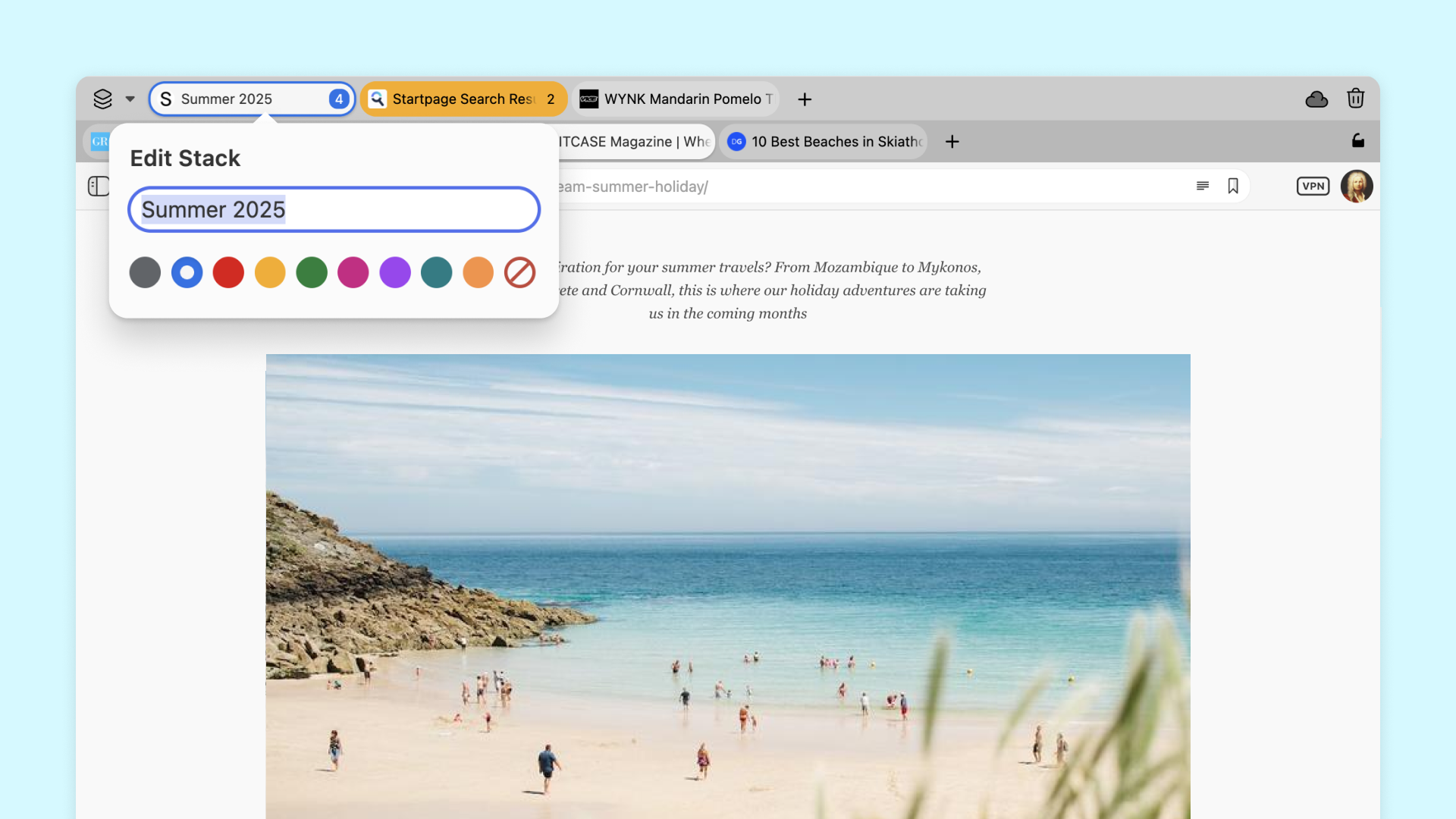 Vivaldi browse