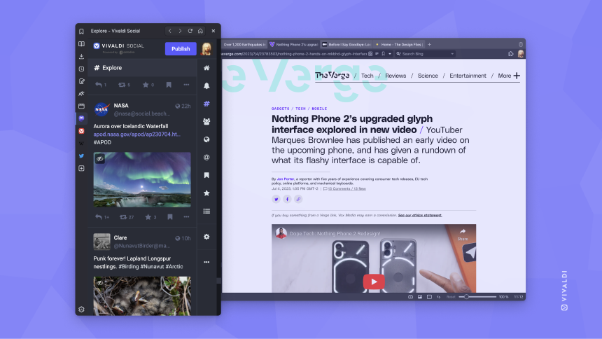 Vivaldi Browser Vivaldi Social Twitter alternative in your browser’s sidebar