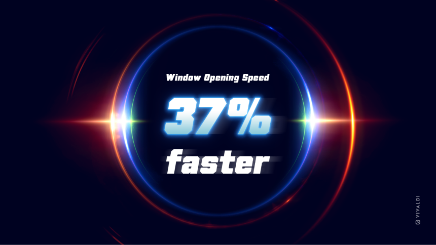 Opening of a window in Vivaldi faster on a new profile.
