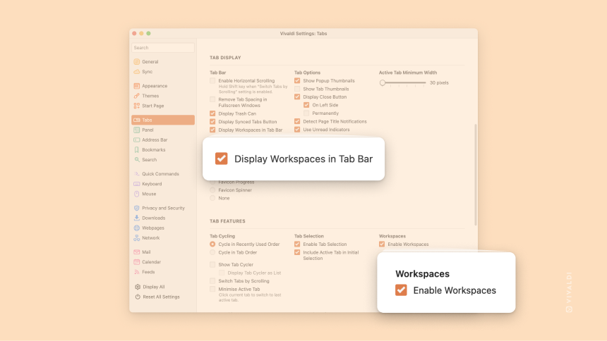 Vivaldi 6.0: Organize tabs with the new Workspaces and personalize your  browser with Custom Icons.