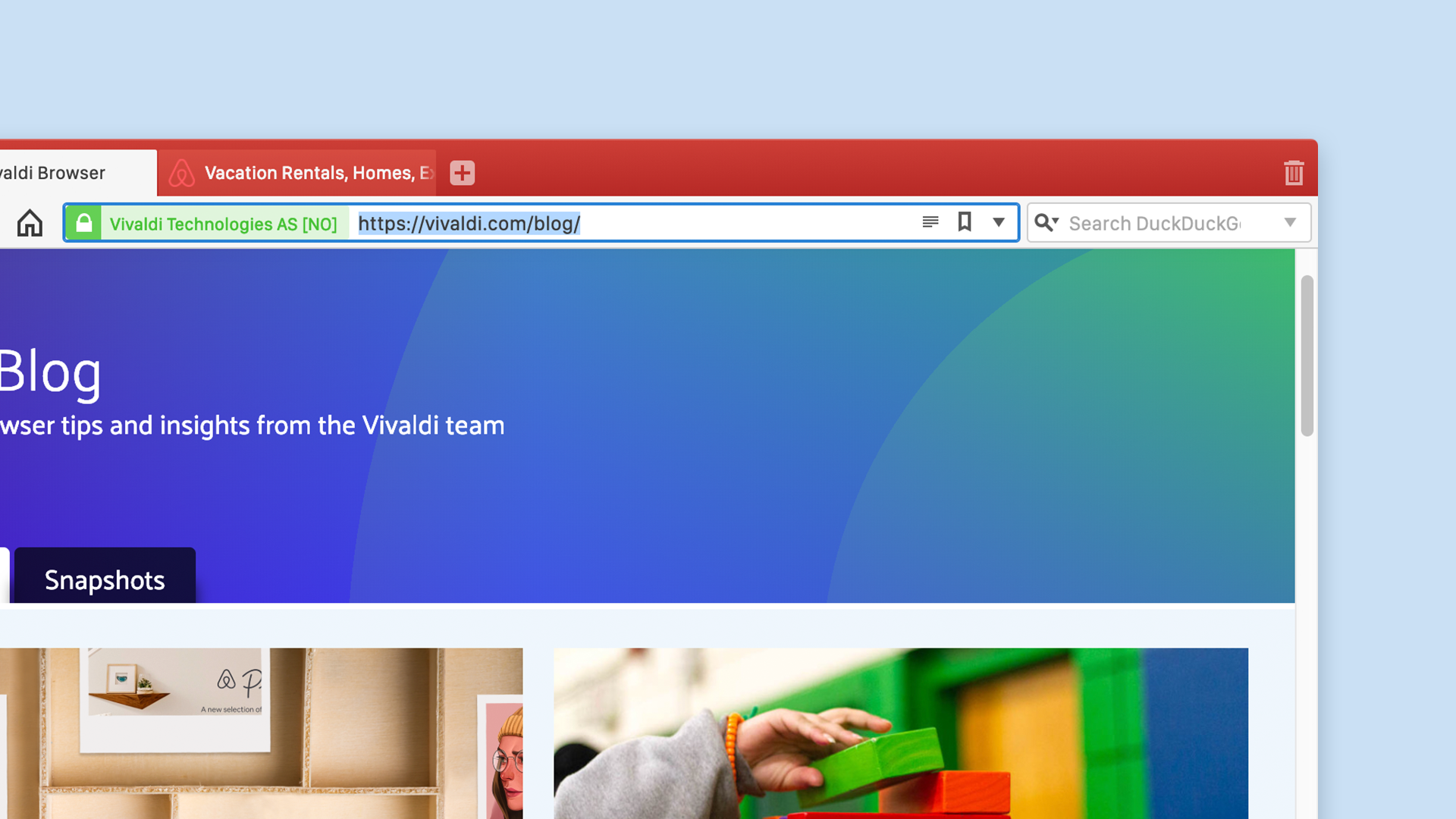 Address Field in Vivaldi browser