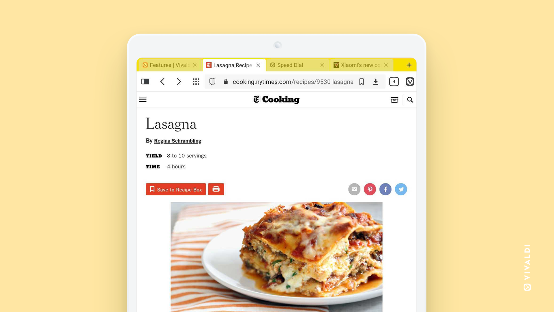 Best Android tablet browser: Vivaldi real tabs.