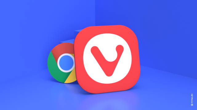 Google Chrome and Vivaldi browser logos switched