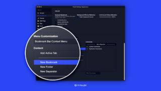 Menu for customization of context menus.