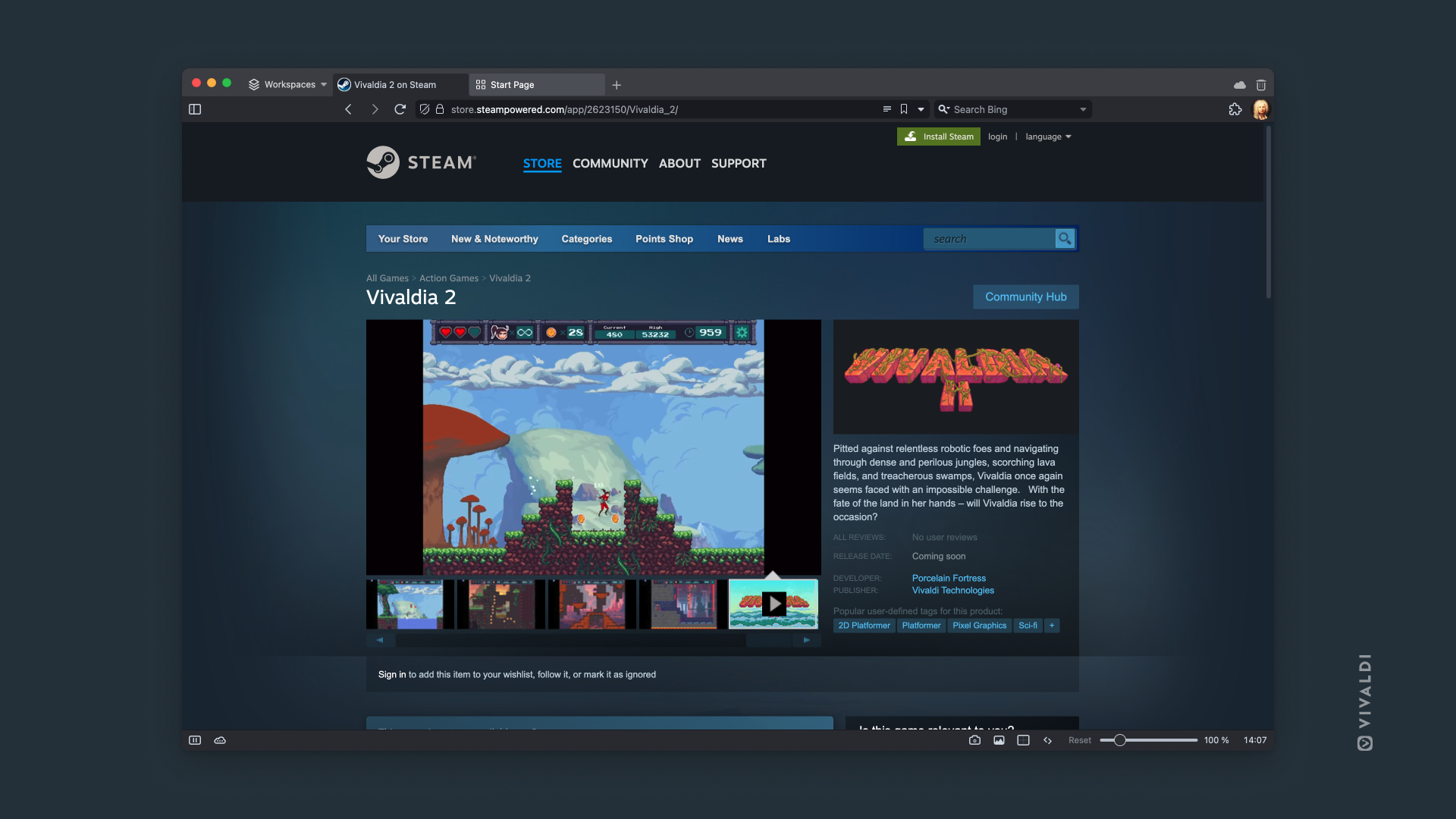 Vivaldi launches an in-browser game - Vivaldia