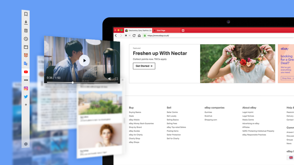 Vivaldi browser Web Panels.