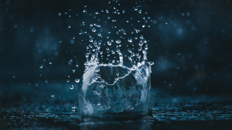 Close up of the splash from a watre droplet on a hard surface.