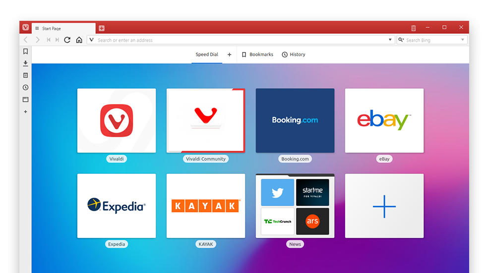 Vivaldi browser speed dial review
