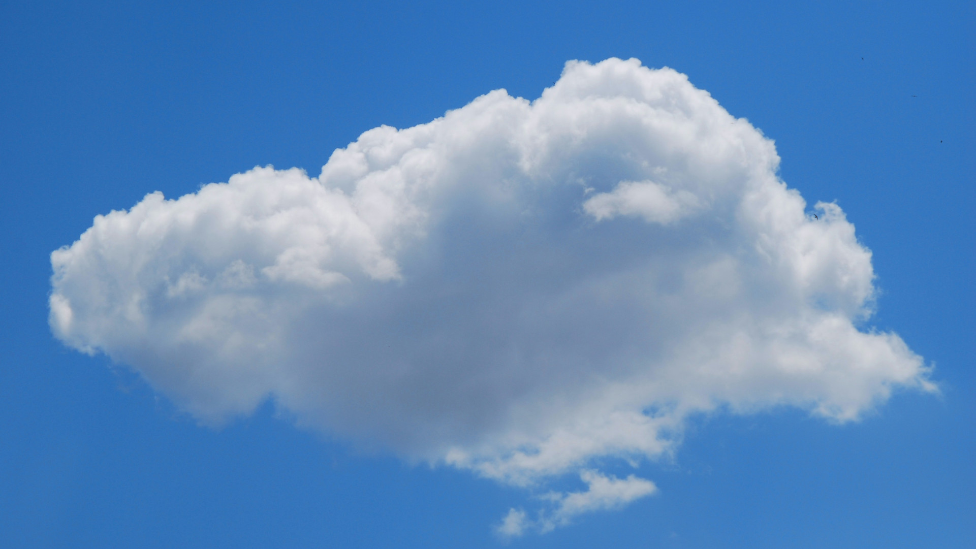 A cloud in a blue sky