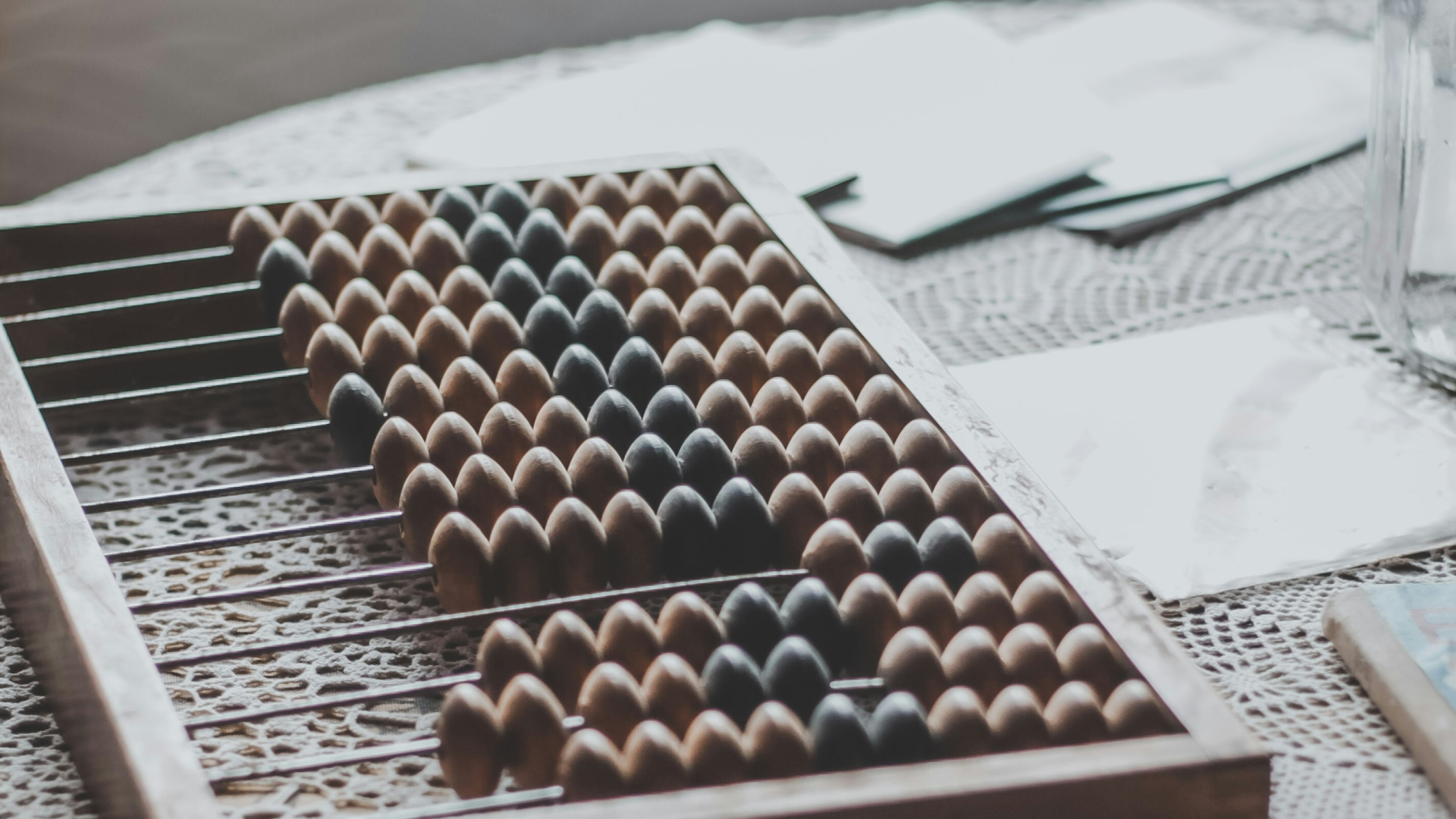 Abacus on a table.
