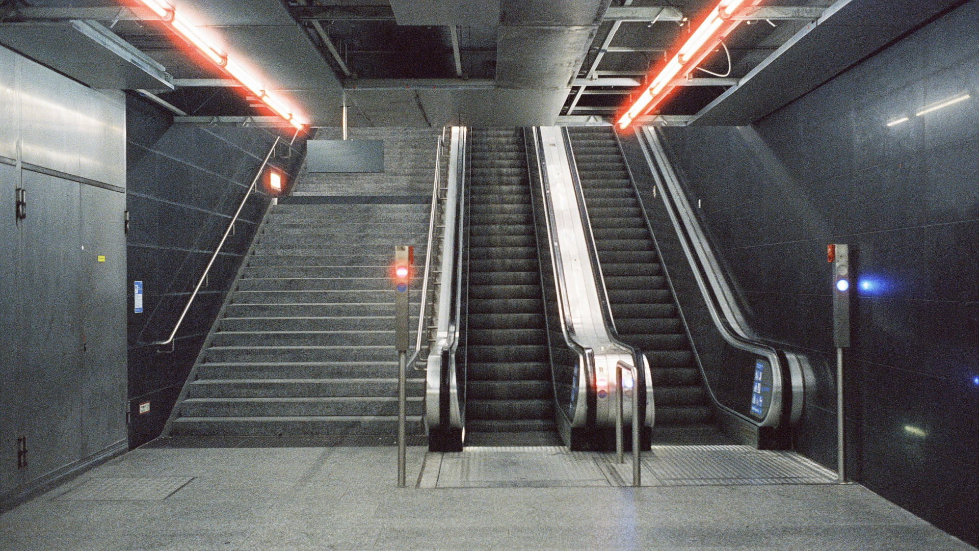 Stairs from a Munich U-Bahn Underground Subway station