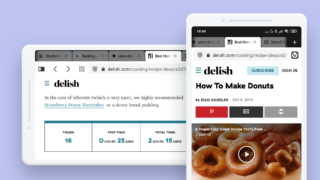Landscape and portrait mode on Vivaldi for Android.