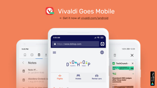 Vivaldi presents the beta version of its browser for Android