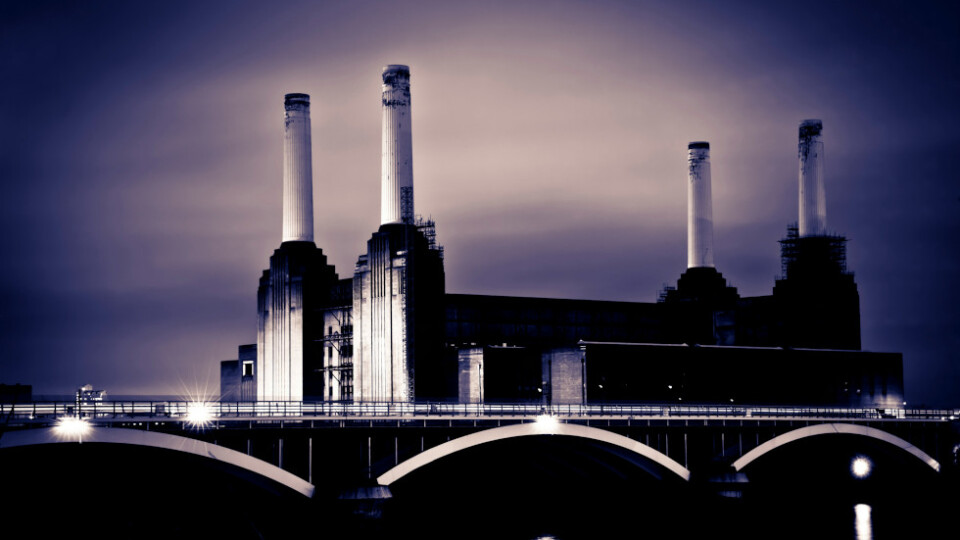 Battersea Power Station as seen from the Thames river.