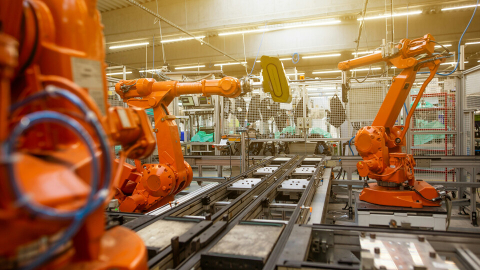 Robots in a factory setting