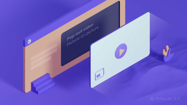 Illustration showing Picture in Picture feature of Vivaldi Browser