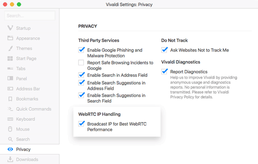 webrtc-settings